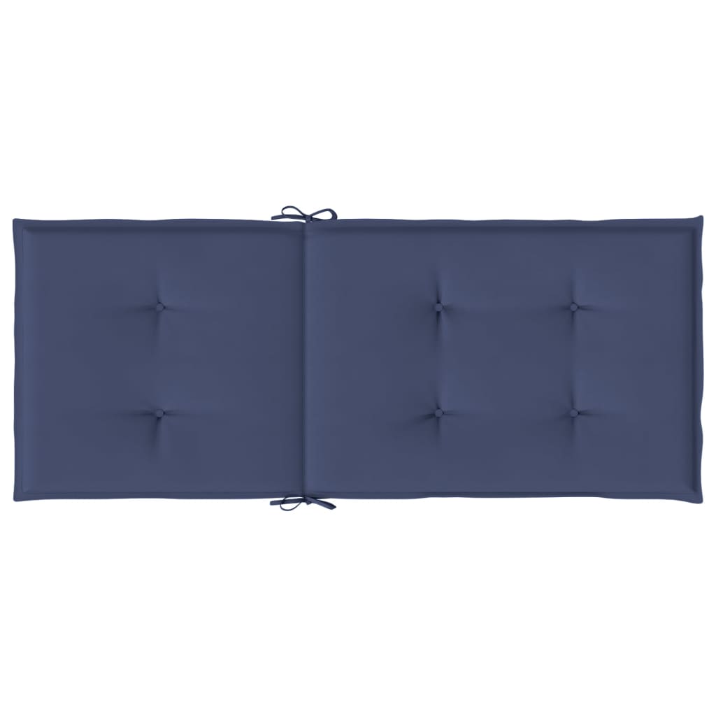 Cuscini Sedia Schienale Alto 2 pz Blu Marino in Tessuto | homemem39