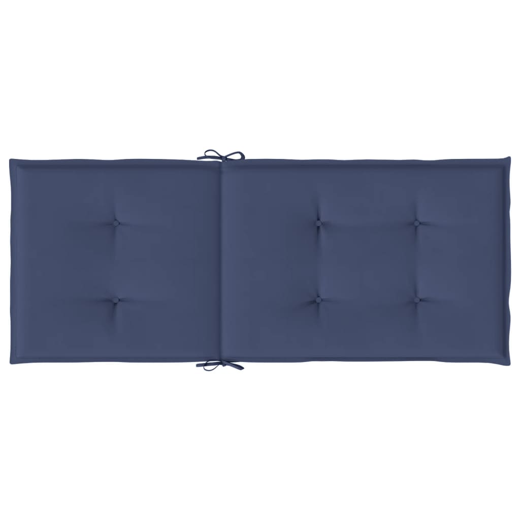 Cuscini Sedia con Schienale Alto 6 pz Blu Marino Tessuto - homemem39