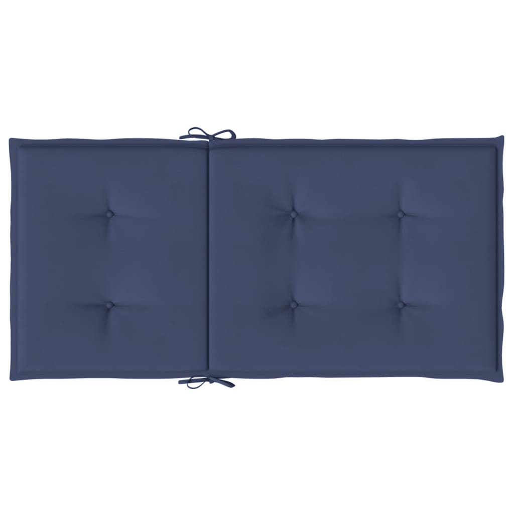 Cuscini Sedia Schienale Basso 2 pz Blu Marino in Tessuto | homemem39