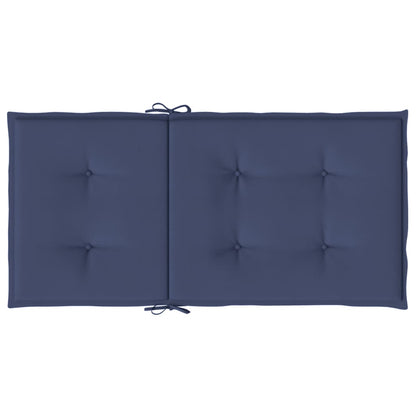 Cuscini Sedia Schienale Basso 2 pz Blu Marino in Tessuto | homemem39