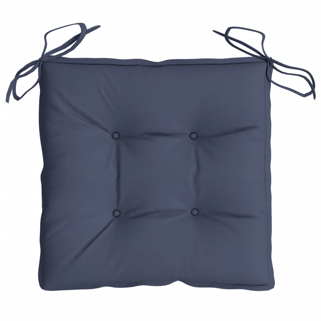 Cuscini per Sedia 2 pz Blu Marino 40x40x7 cm in Tessuto Oxford - homemem39