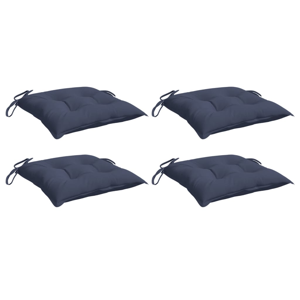Cuscini per Sedia 4 pz Blu Marino 40x40x7 cm in Tessuto Oxford | homemem39