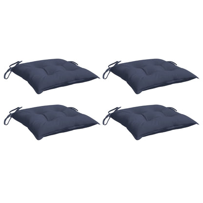 Cuscini per Sedia 4 pz Blu Marino 40x40x7 cm in Tessuto Oxford | homemem39