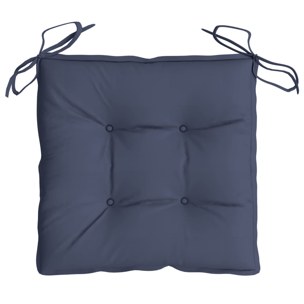 Cuscini per Sedia 4 pz Blu Marino 40x40x7 cm in Tessuto Oxford | homemem39