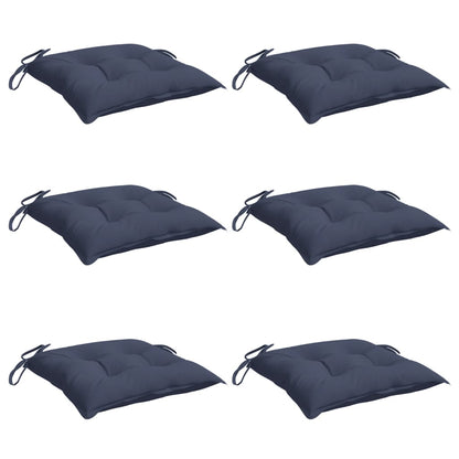 Cuscini per Sedia 6 pz Blu Marino 40x40x7 cm in Tessuto Oxford | homemem39