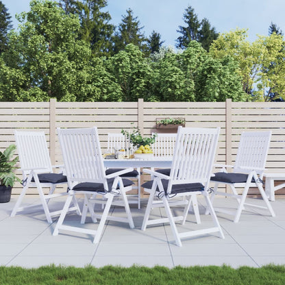 Cuscini per Sedia 6 pz Blu Marino 40x40x7 cm in Tessuto Oxford | homemem39