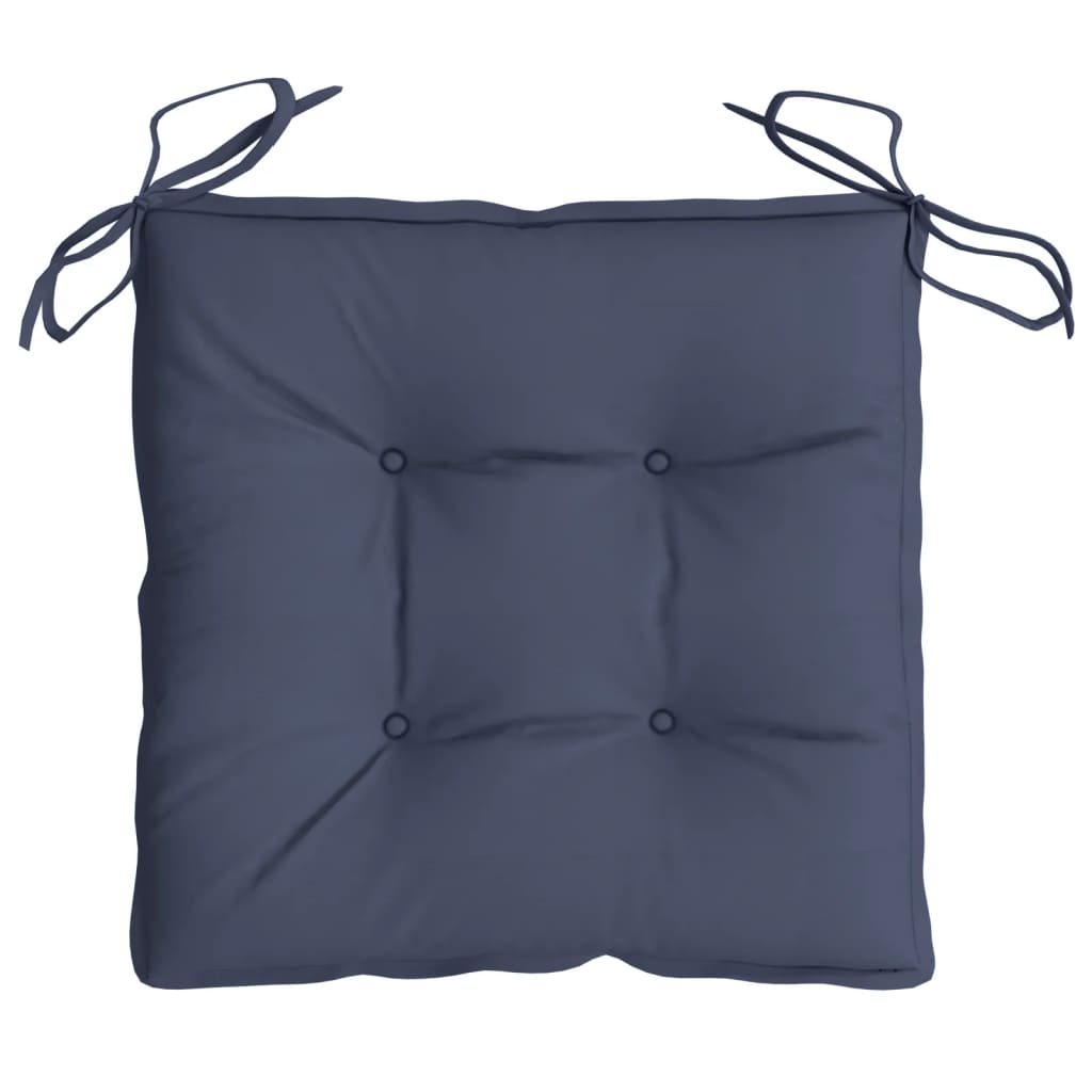 Cuscini per Sedia 4 pz Blu Marino 50x50x7 cm in Tessuto Oxford - homemem39