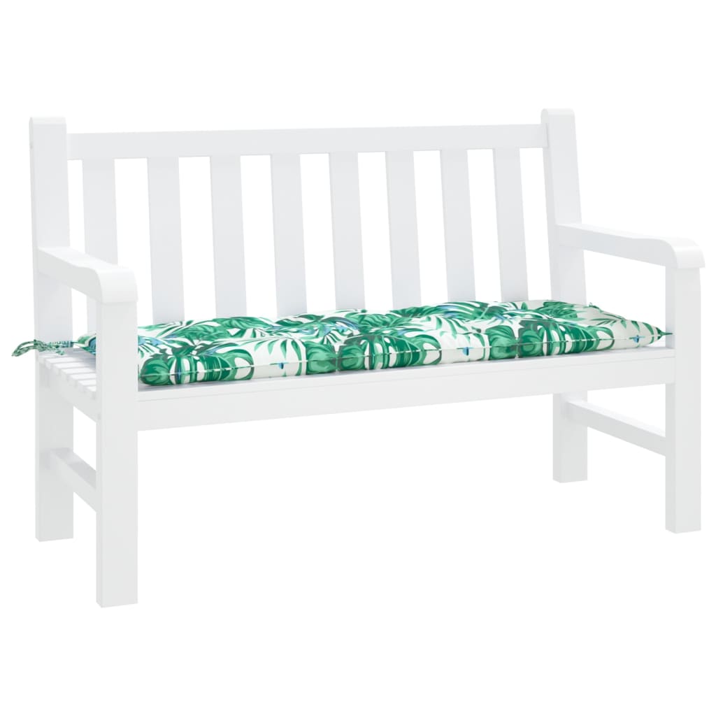 Cuscino Panca Giardino a Foglie 120x50x7 cm in Tessuto Oxford | homemem39