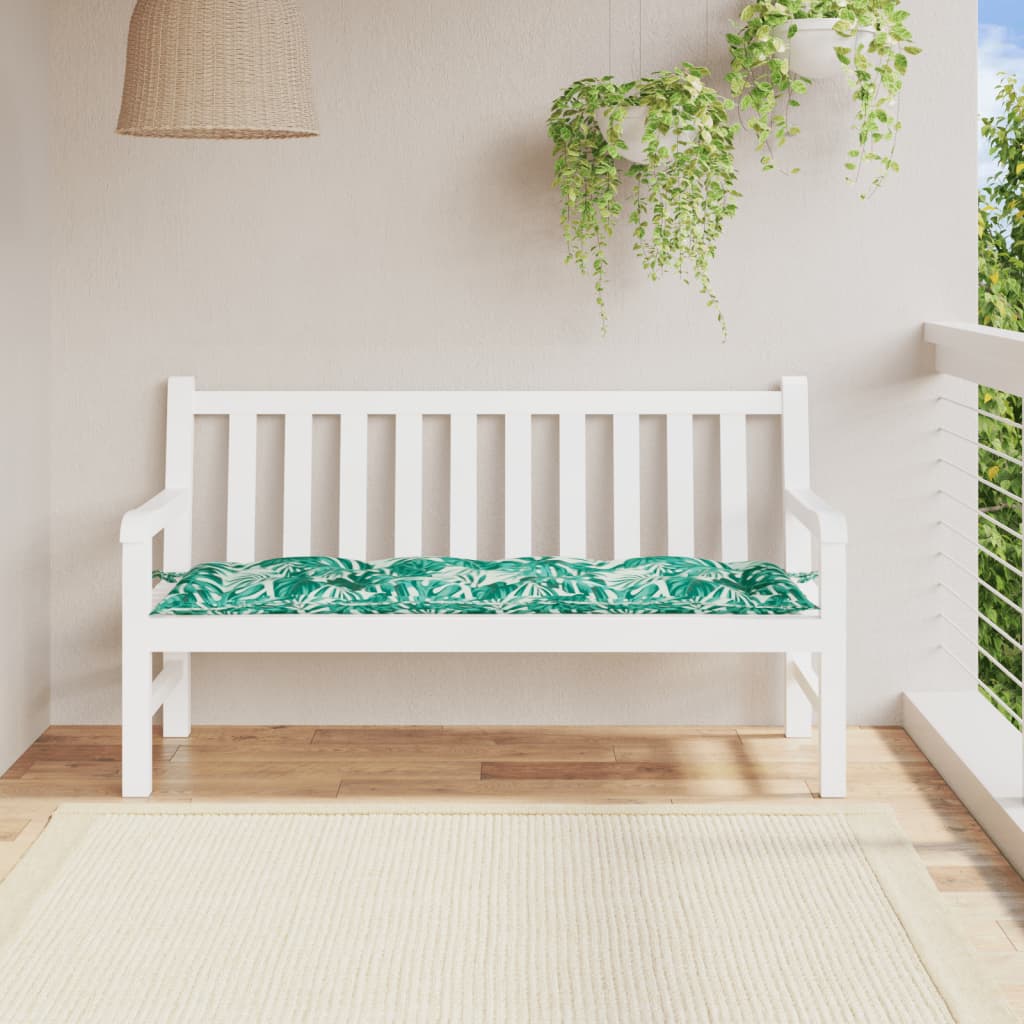 Cuscino per Panca a Foglie 150x50x7 cm in Tessuto Oxford | homemem39