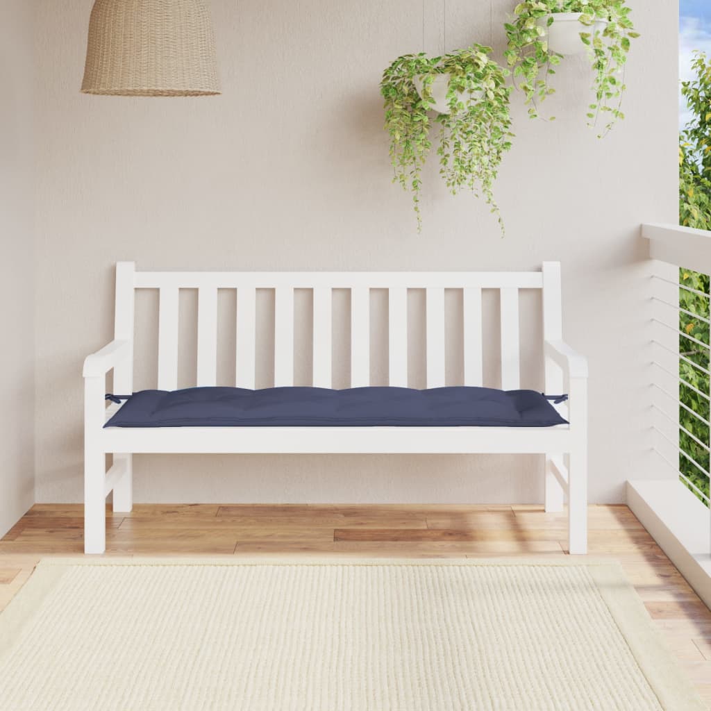 Cuscino Panca Giardino Blu Marino 150x50x7 cm in Tessuto Oxford - homemem39