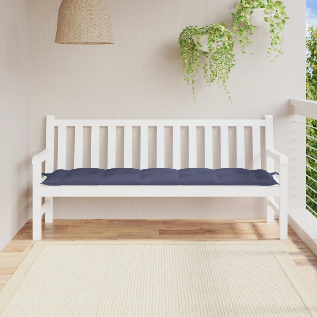 Cuscino Panca Giardino Blu Marino 180x50x7 cm in Tessuto Oxford - homemem39