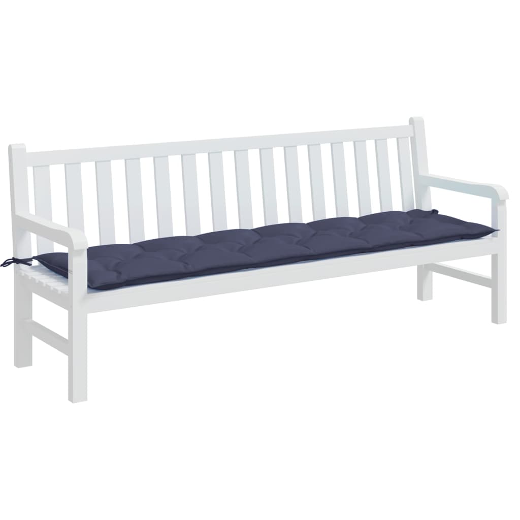 Cuscino Panca Giardino Blu Marino 200x50x7 cm in Tessuto Oxford | homemem39