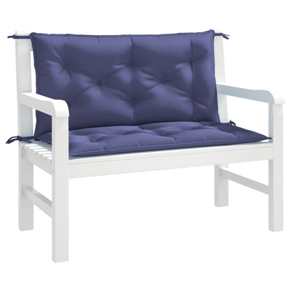 Cuscini per Panca 2 pz Blu Marino 100x50x7 cm in Tessuto Oxford | homemem39