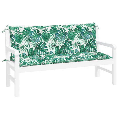 Cuscini Panca Giardino 2 pz a Foglie 150x50x7 cm Tessuto Oxford | homemem39
