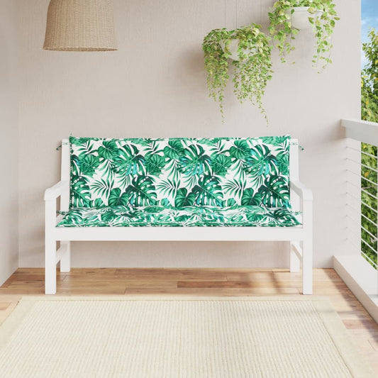 Cuscini Panca Giardino 2 pz a Foglie 150x50x7 cm Tessuto Oxford | homemem39