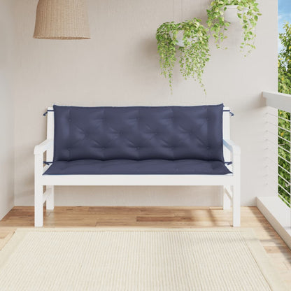 Cuscini per Panca 2 pz Blu Marino 150x50x7 cm in Tessuto Oxford - homemem39