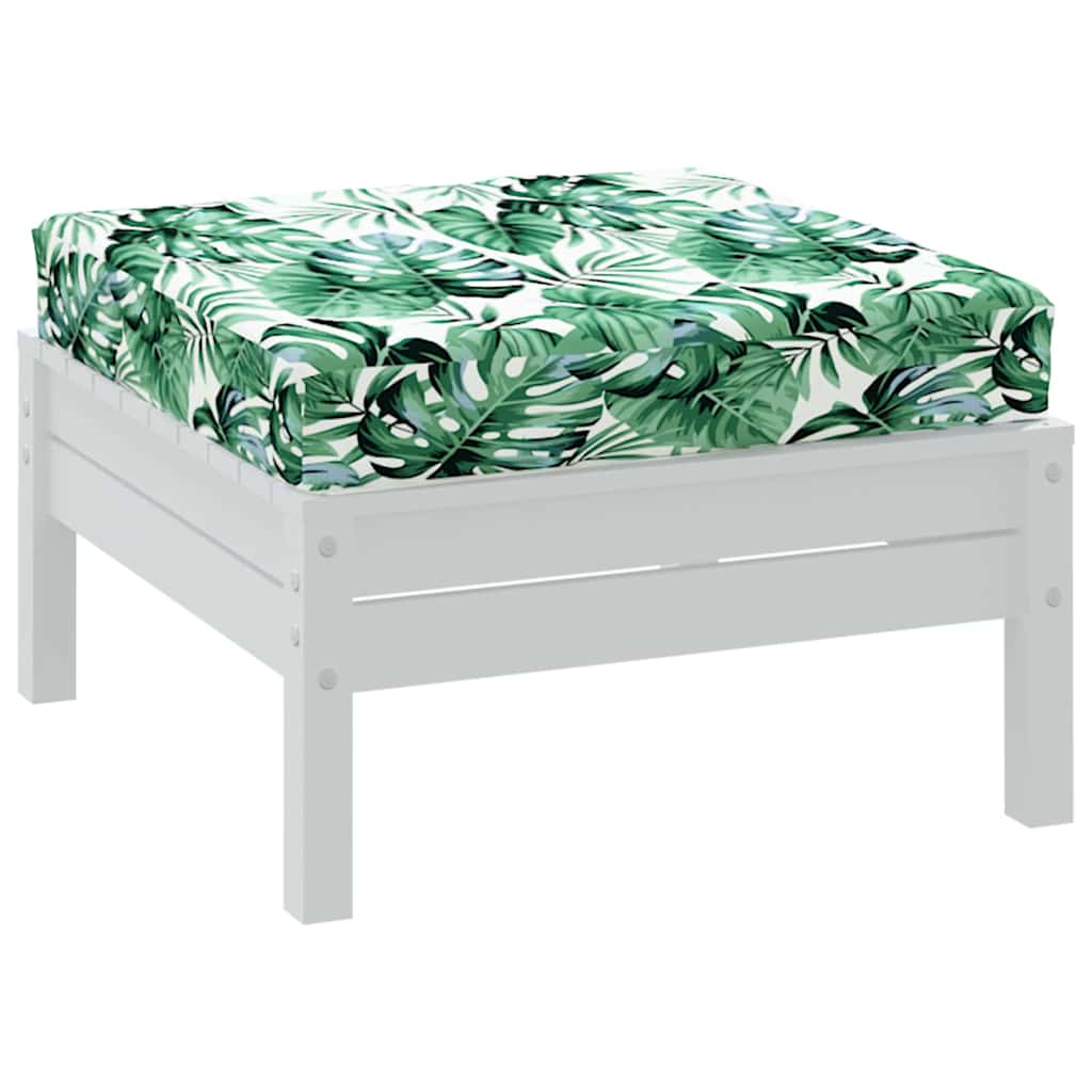 Cuscino Pallet Motivo a Foglie 60x60x9,5 cm in Tessuto Oxford | homemem39