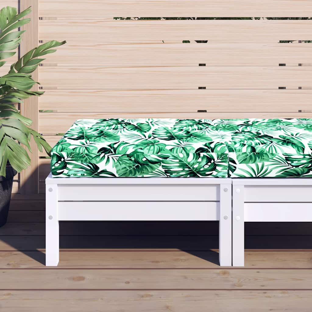 Cuscino Pallet Motivo a Foglie 60x60x9,5 cm in Tessuto Oxford | homemem39