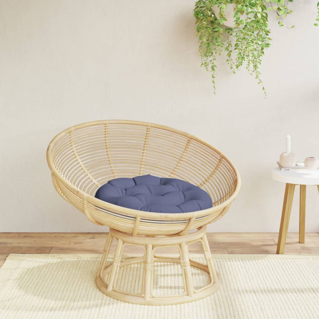 Cuscino Rotondo Blu Marino Ø 60x11 cm in Tessuto Oxford | homemem39