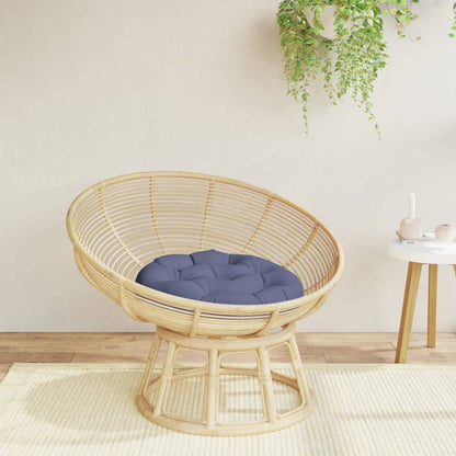 Cuscino Rotondo Blu Marino Ø 60x11 cm in Tessuto Oxford | homemem39