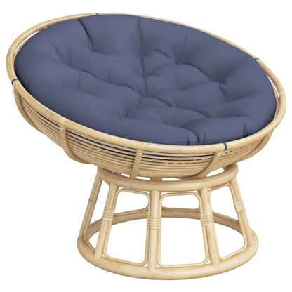 Cuscino Rotondo Blu Marino Ø 100x11 cm in Tessuto Oxford | homemem39