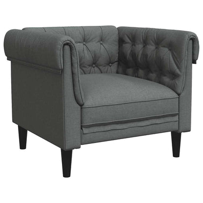 Poltrona Chesterfield Grigio Scuro in Tessuto | homemem39