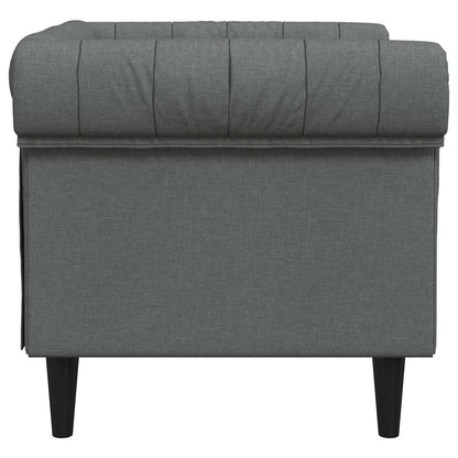 Poltrona Chesterfield Grigio Scuro in Tessuto | homemem39