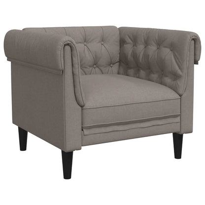 Poltrona Chesterfield Tortora in Tessuto | homemem39