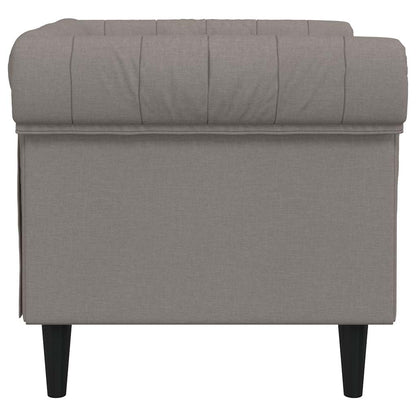 Poltrona Chesterfield Tortora in Tessuto | homemem39