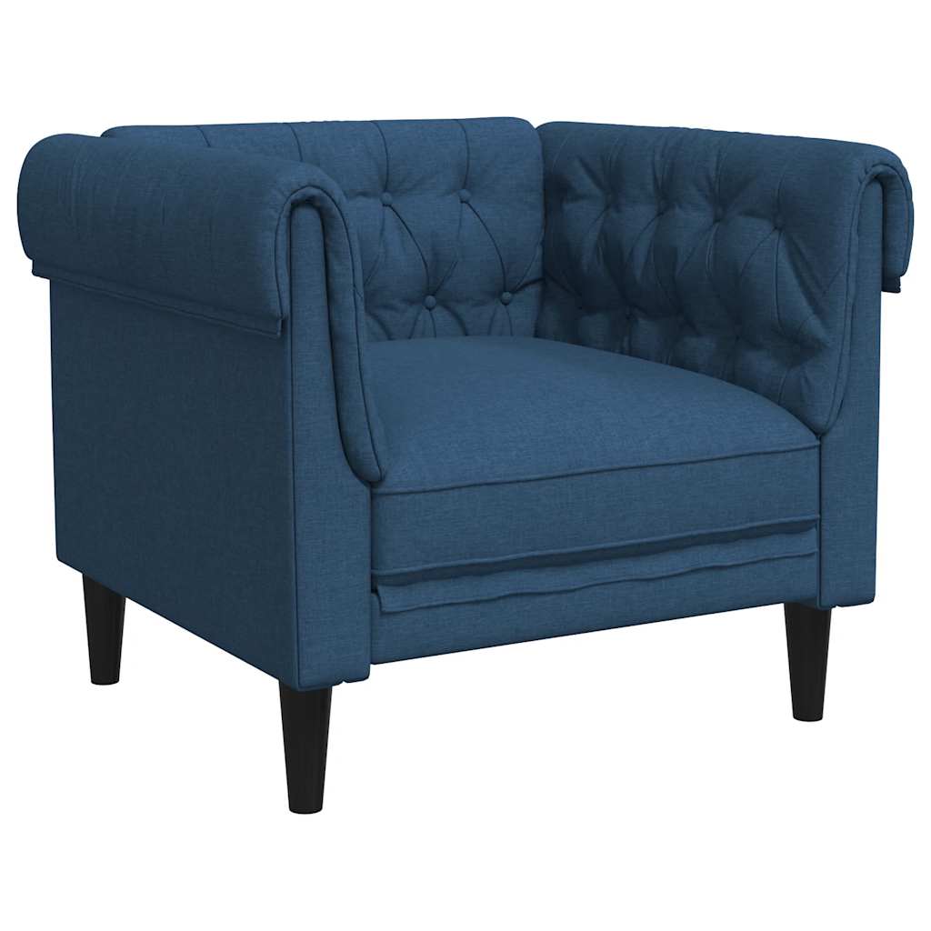 Poltrona Chesterfield Blu in Tessuto | homemem39