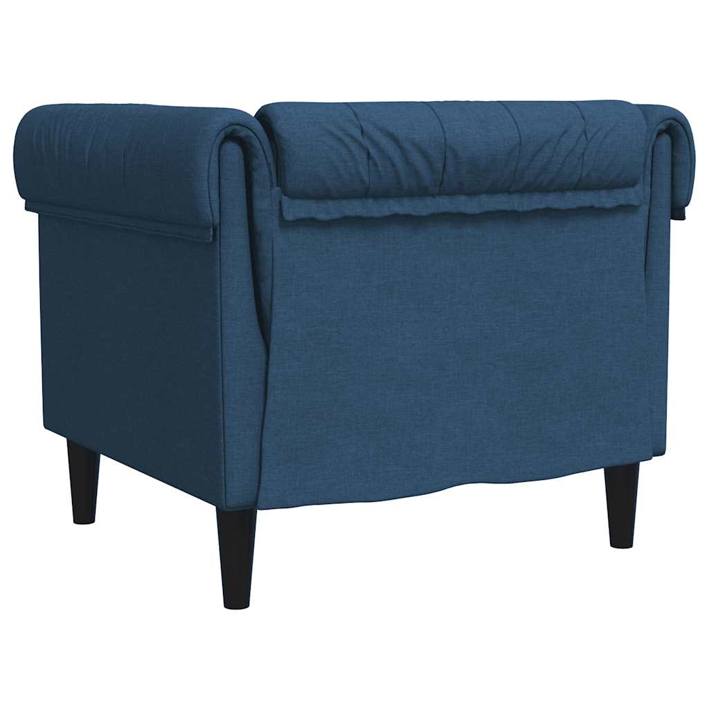Poltrona Chesterfield Blu in Tessuto | homemem39