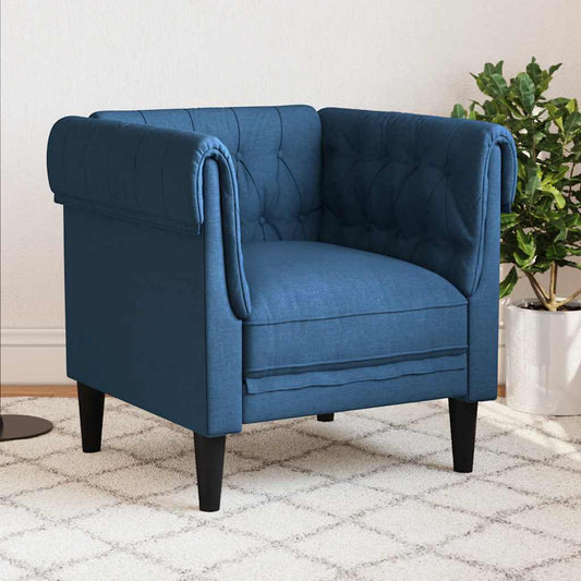 Poltrona Chesterfield Blu in Tessuto | homemem39