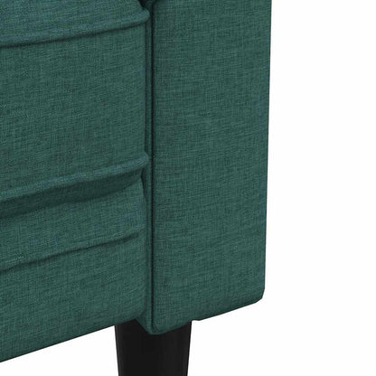 Divano Chesterfield a 2 Posti Verde Scuro in Tessuto | homemem39
