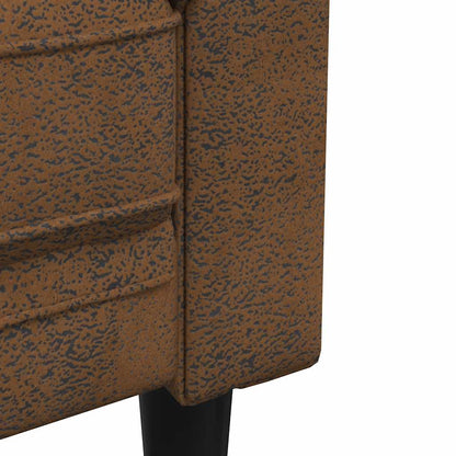 Divano Chesterfield a 2 Posti Marrone in Tessuto | homemem39