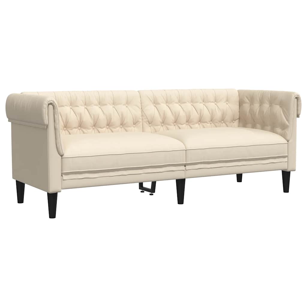 Divano Chesterfield a 3 Posti in Lino | homemem39