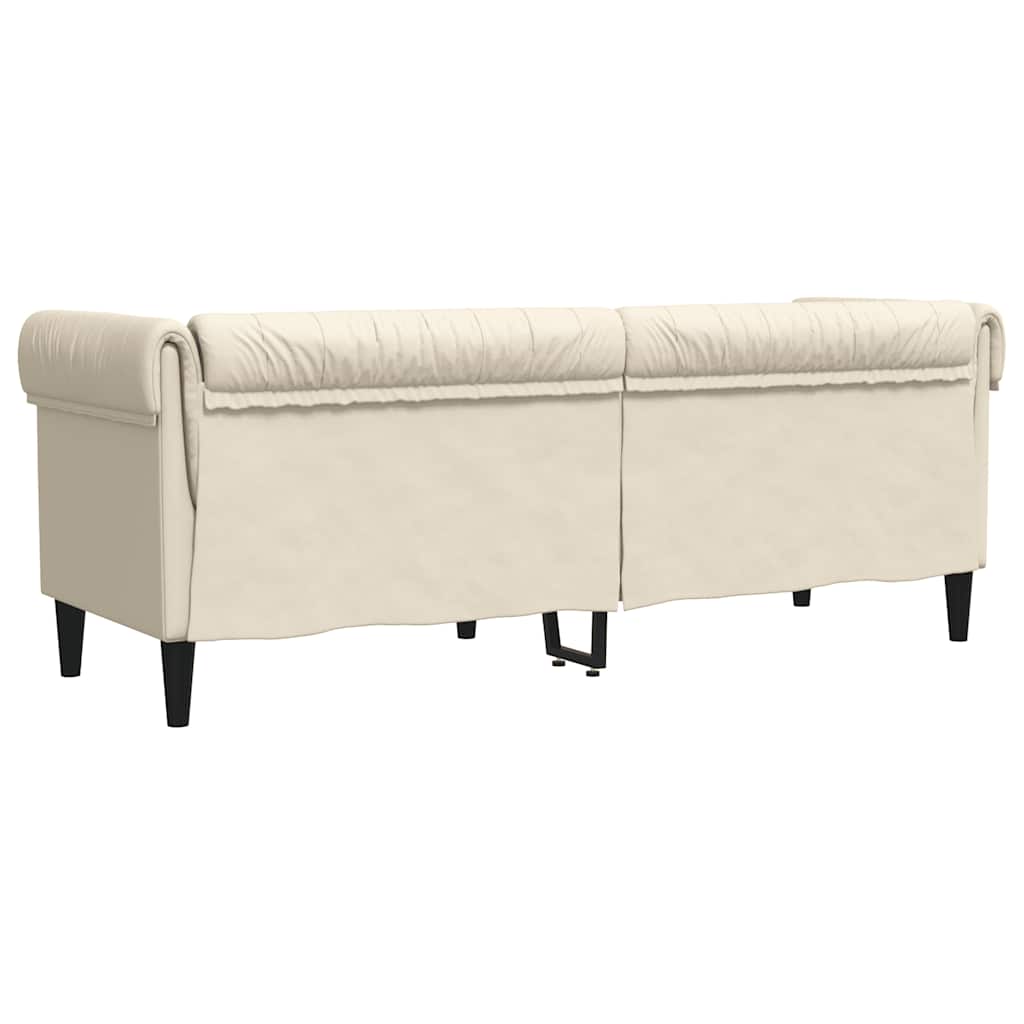 Divano Chesterfield a 3 Posti in Lino | homemem39