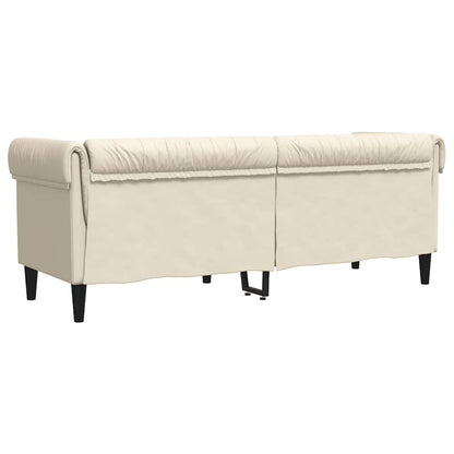 Divano Chesterfield a 3 Posti in Lino | homemem39