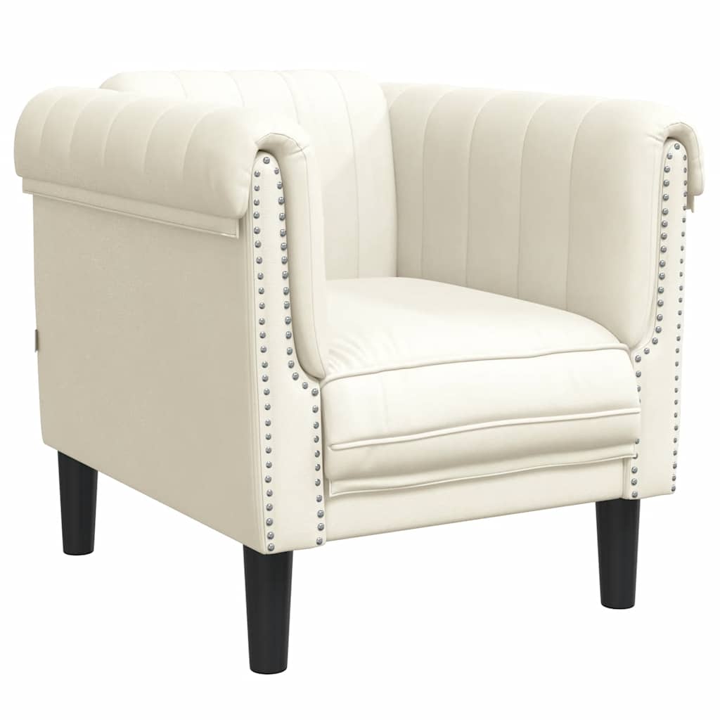 Poltrona Crema in Velluto - homemem39