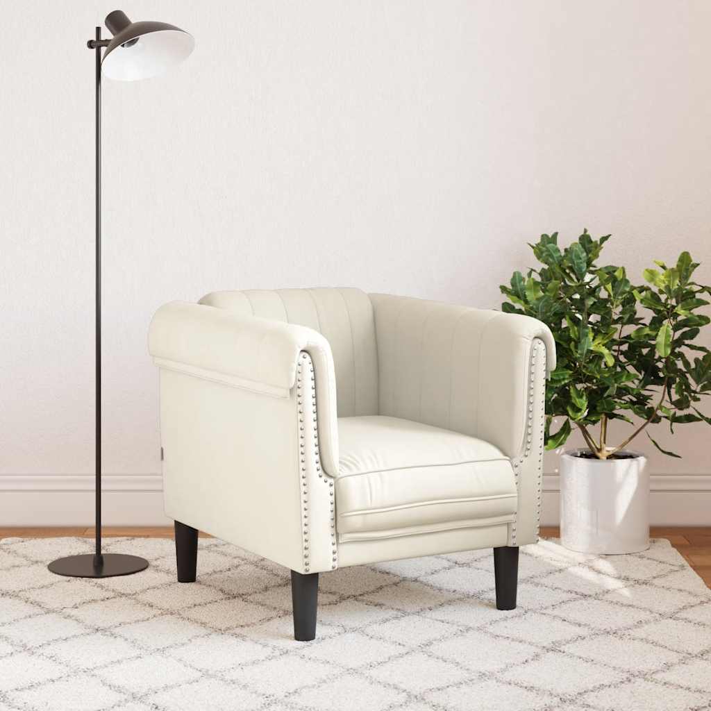 Poltrona Crema in Velluto - homemem39