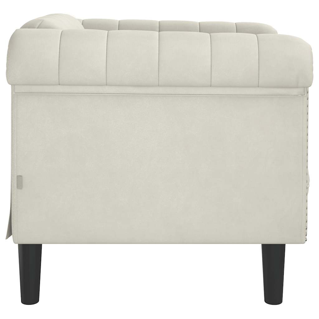 Poltrona Crema in Velluto | homemem39