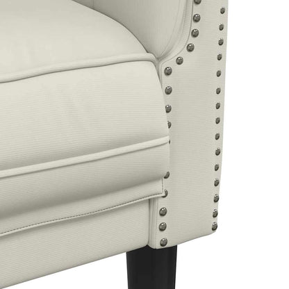 Poltrona Crema in Velluto | homemem39