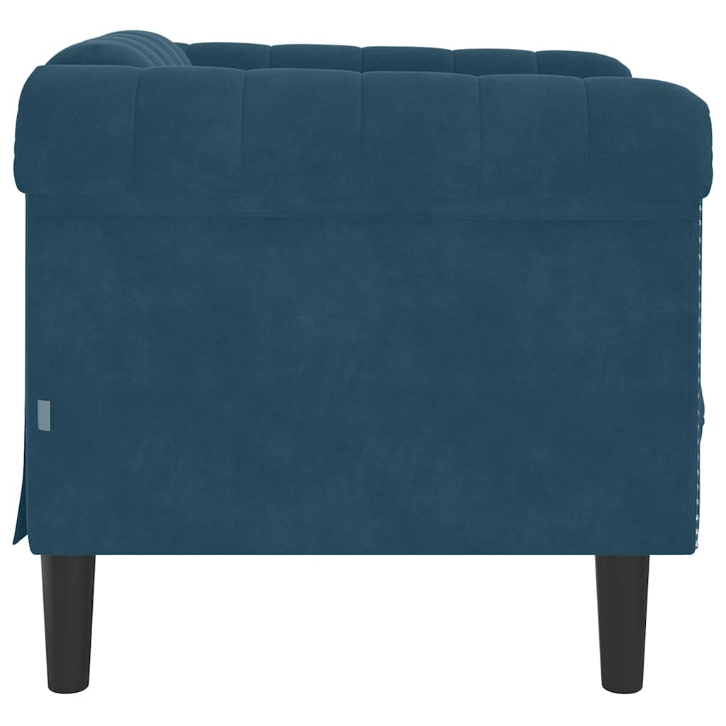 Poltrona Blu in Velluto | homemem39