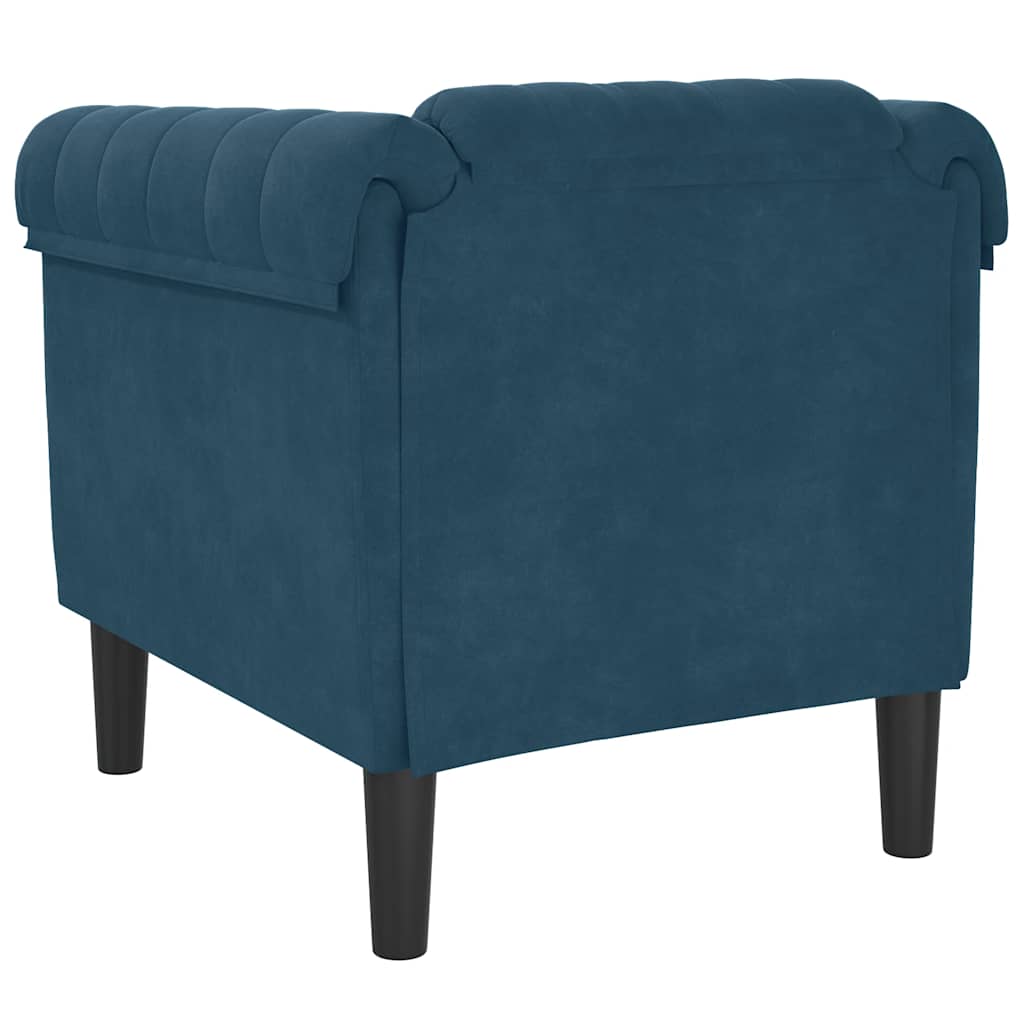 Poltrona Blu in Velluto | homemem39