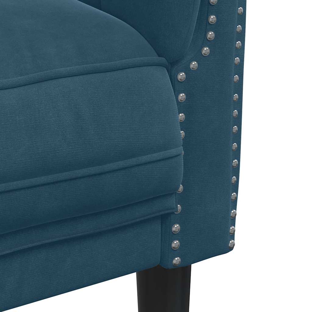 Poltrona Blu in Velluto | homemem39