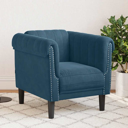 Poltrona Blu in Velluto | homemem39