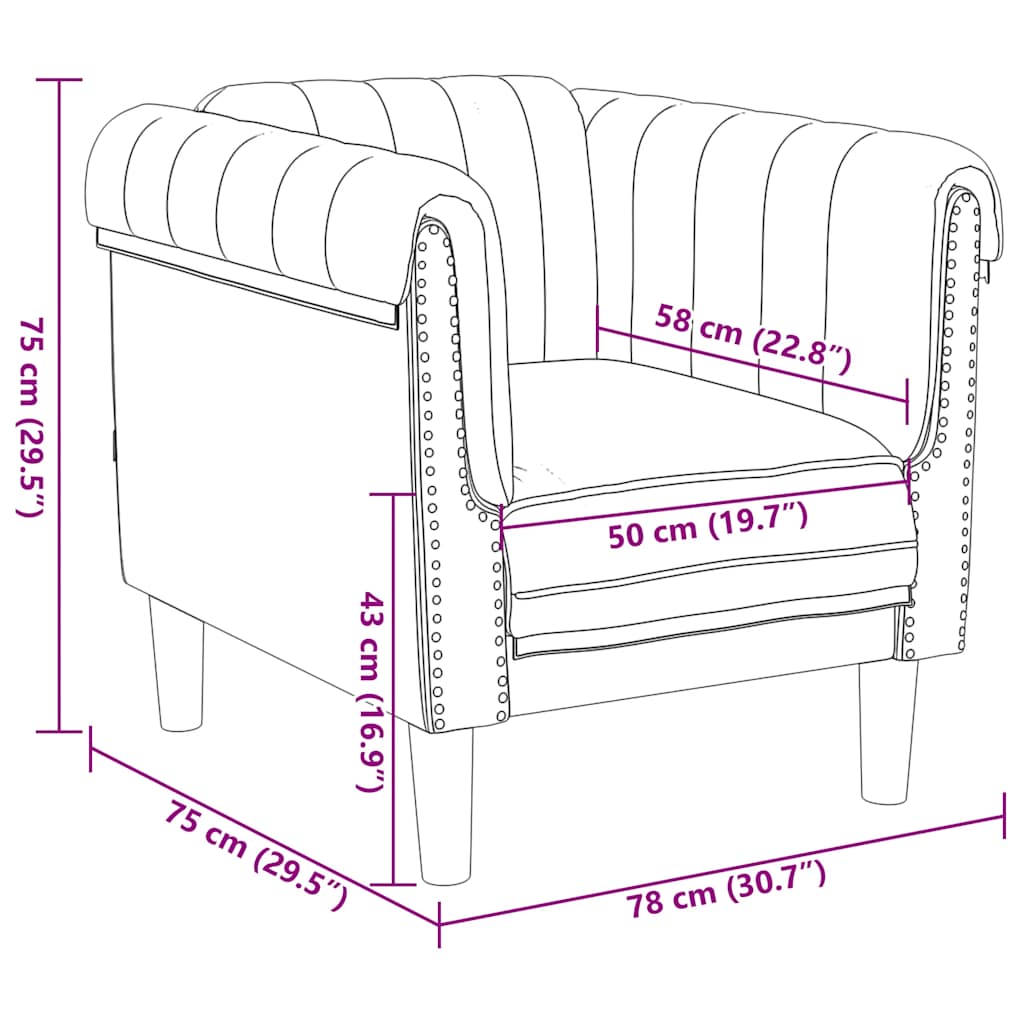 Poltrona Marrone in Similpelle Scamosciata - homemem39