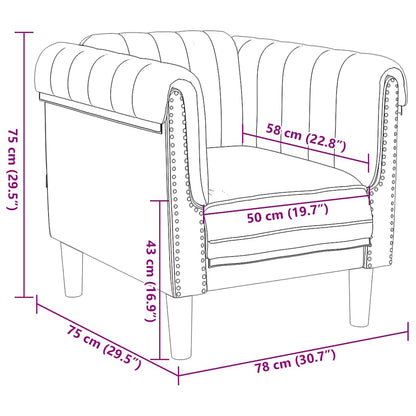 Poltrona Marrone in Similpelle Scamosciata - homemem39