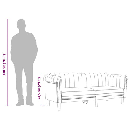 Divano a 3 Posti Nero in Velluto - homemem39