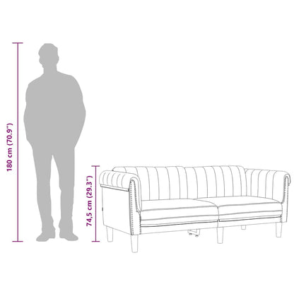 Divano a 3 Posti Crema in Velluto - homemem39