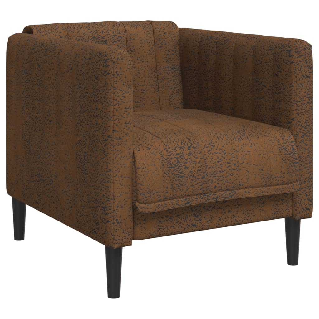 Poltrona Marrone in Similpelle Scamosciata | homemem39